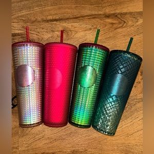 X4 BRAND NEW ~ Starbucks Cups Bundle Never Used. 24 Oz Each
